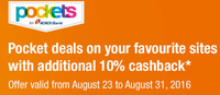 ICICI Pockets - Additional 10% cashback on Shopping