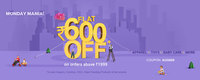 Flat Rs. 600 off on minimum purchases worth Rs. 1999