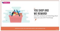 Get 20% Cashback at Vishal Mega Mart when you Pay with Freecharge
