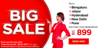AirAsia Big Sale : All in fares starting from Rs. 899/-