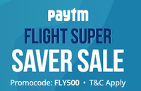 Flat  Rs.500 Cashback on Min Rs.2500 Flight Booking
