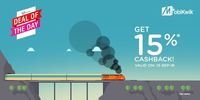 Get 15% cashback on IRCTC when you pay with MobiKwik