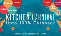 Paytm kichen carnival : upto 100% cashback