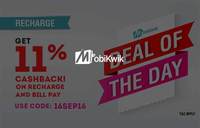 Deal of the Day: Get 11% cashback on Recharge or Bill Payment
