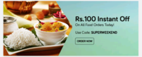 Get Rs.100 off on Food Orders