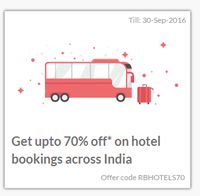 Get upto 70% off* on hotel bookings across India