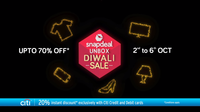 Snapdeal UnBox Diwali Sale: Get 20% Instant Discount with Citi Bank Debit & Credit Cards | 2nd - 6th Oct, 2016