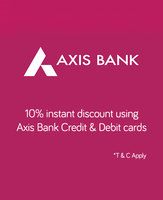 Snapdeal - Get Instant 10% Discount Using Axis Bank Credit & Debit Cards