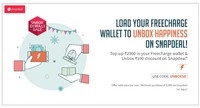 Topup Rs.2000/- in your Freecharge Wallet & Unbox Rs 100/- off on Snapdeal