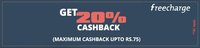 Get 20% cashback when you pay with Freecharge on Ticket New