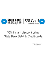 10% instant discount using State Bank Debit and Credit Cards.