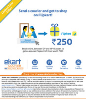 Send a Courier & Get a Flipkart voucher worth Rs.250