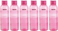 Nayasa Groove PET Fridge Bottle, Set of 6, Red (Free Delivery for Prime Customers)