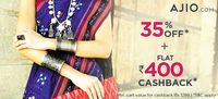 Flat 35% Off + Get Rs.400 Cashback on Ajio Apparels using Oxigen Wallet