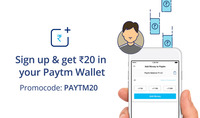 Sign Up and Get 20 in Paytm Wallet