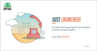 Pay with freecharge & get ₹100 cashback on MTNL Landline