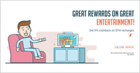 Get 5% Cashback on DTH Recharge