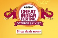 Amazon Great Indian Festival Sale + 15% cashback with SBI cards 25th to 28th Oct 