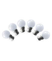 Wipro 0.5W (Pack of 6) LED Deco Bulb-White