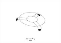 Nalini Table Ring Small Gas Cylinder Trolley  (Silver, Black)