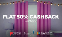 Get flat 50% cashback on home decor 
