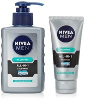Nivea Men Oil Control All In One Pump Face Wash 150ml + Free All in 1 Face Wash 50gm