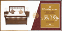 Up to 50% off + extra 25% off on home decor and furniture . 
