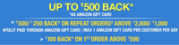 Amazon now : Upto 500 casback as gift card