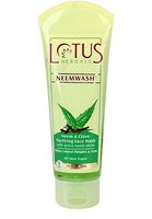 Lotus Herbals Neemwash Neem and Clove Purifying Face Wash with Active Neem Slices, 80g