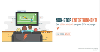 10% cashback (Max.75) on DTH recharges