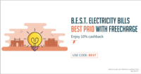 Get 10% cashback on BEST bill payments on Freecharge