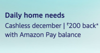 Shop worth Rs.1000 or more using Amazon Pay balance and get Rs.200 back as Amazon Pay balance