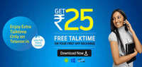 Telenor December Offer - Rs.25 Free Talktimee on First Recharge