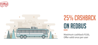 25% upto Rs 150 on all bus bookings done using Freecharge option