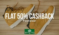 Flat 50% Cashback on Woodland 