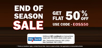 Flat 50% off on Bata online exclusive range! 