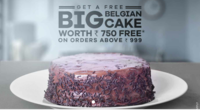 Get a Belgian Cake worth Rs.750 on orders above Rs.999