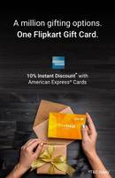Get 10% Discount on Flipkart Gift Cards Using American Express