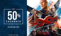 50% cashback on XXX (Xander Cage) Movie Tickets 