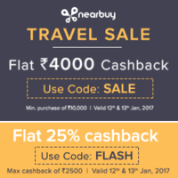 The Big Travel Flash sale : Flat Rs.4000 cashback