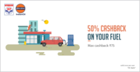 50% Cashback (upto 75) with Freecharge at HP & IOCL Outlets