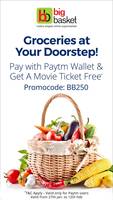 Pay Through Paytm On BigBasket And Get A Movie Ticket Free