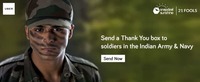 Send a thank you box to the soldiers of Indian Army and Navy