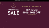 Ajio Final Clearance - Min. 40% + Extra 40% OFF