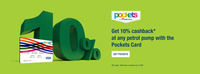 Get 10% Cashback at any retail outlet or petrol pump with Pockets Card (Max Rs.100)