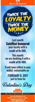 (Live) Salebhai- Get 400 free credits in your salebhai account redeemable on 9 th february , 2017