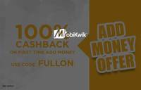 100% cashback on mobikwik add money (new user)