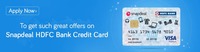 Get flat Rs.200 off on a minimum purchase of Rs.1000 from daily needs on Using Snapdeal HDFC Bank Credit Card.