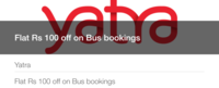 Flat 100 off on Bus Tickets