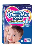 Mamy Poko Medium Size Baby Diapers (56 count) 